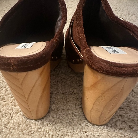 Steve Madden brown suede platform clog shoes 8 - Picture 5 of 6